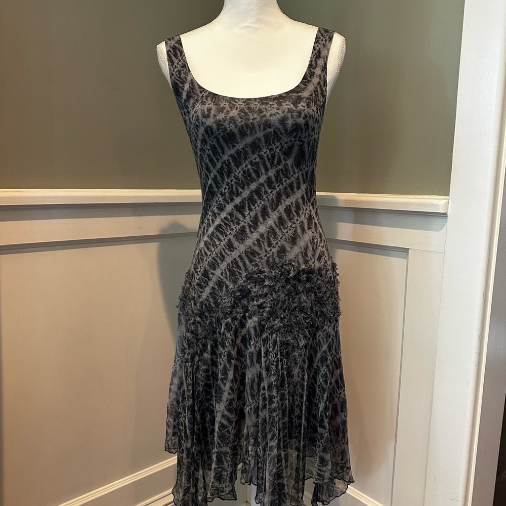 Breezy Gray Patterned Dress